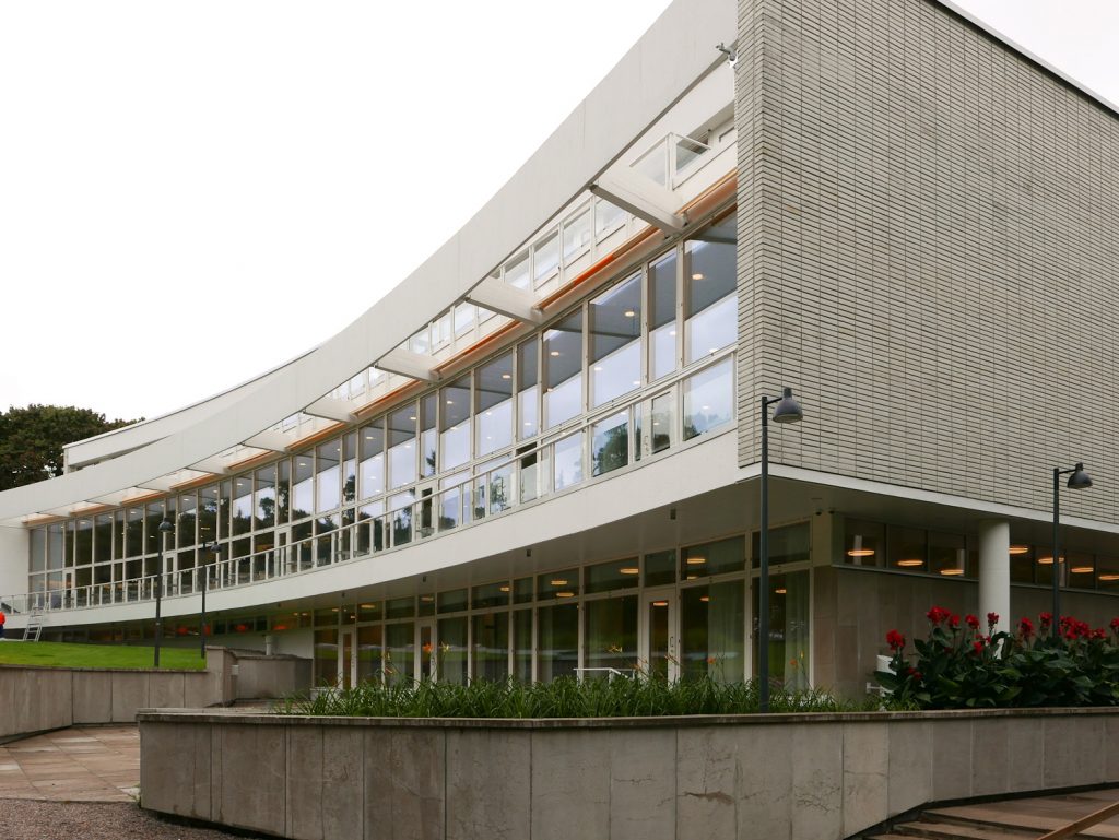 Töölö Library in Helsinki by Aarne Ervi Architects, 1970.