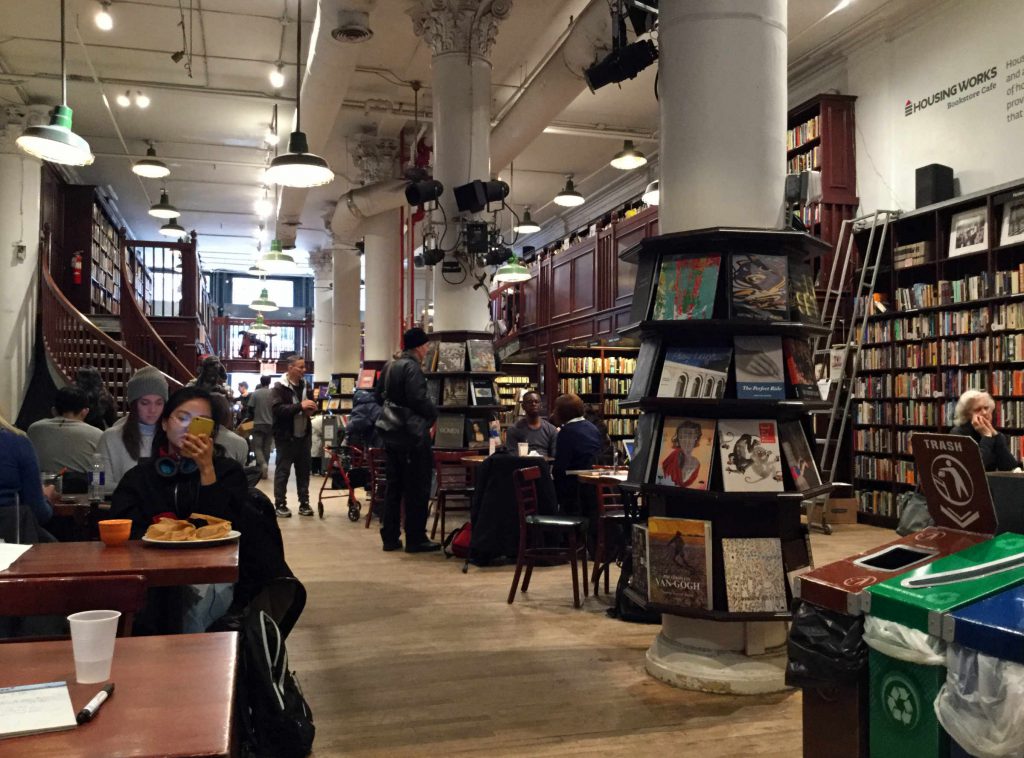 Housing Works bookstore and cafe on Crosby Street. Photo: Anni Vartola.