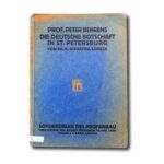 Cover of the publication "Prof. Peter Behrens - Die Deutsche botschaft in St. Petersburg von Dr. Schaefer, Lübeck"